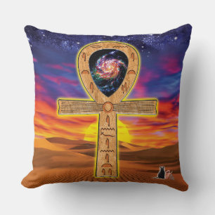 Ankh Throw Pillow