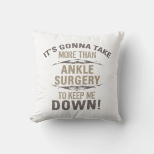 Ankle Surgery Humor Throw Pillow