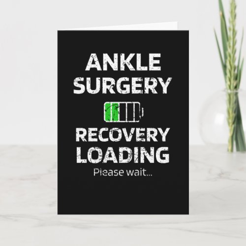 Ankle Surgery Recovery  Ankle Reconstruction Card
