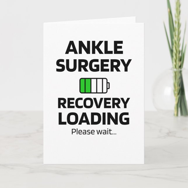 Ankle Surgery Recovery | Ankle Reconstruction Card (Front)