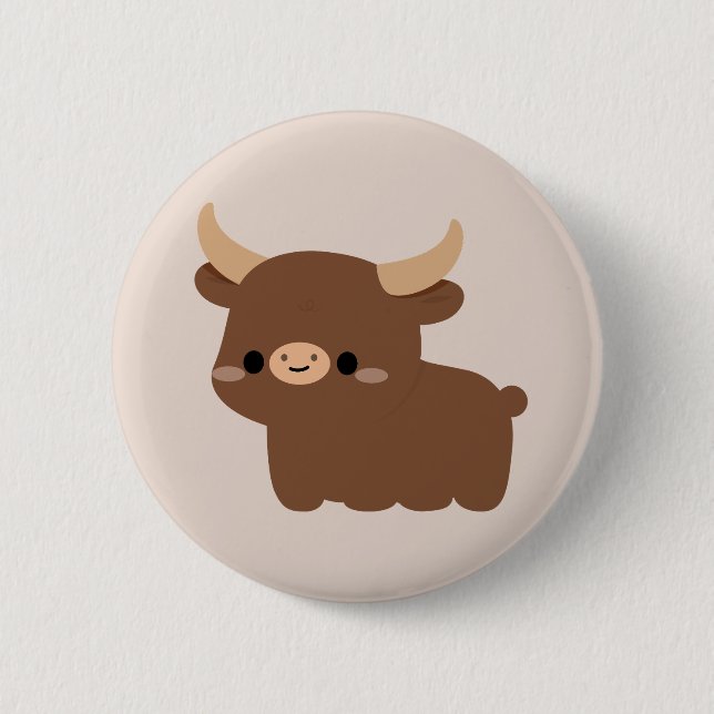 Ankole-Watusi Cow Button (Front)