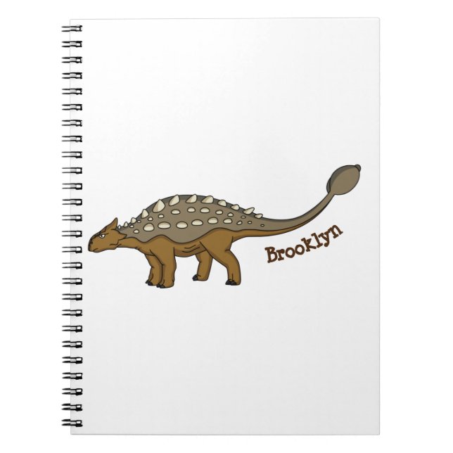 Ankylosaurus armored dinosaur illustration notebook (Front)