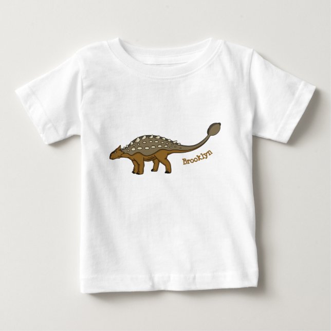 Ankylosaurus armoured dinosaur illustration baby T-Shirt (Front)