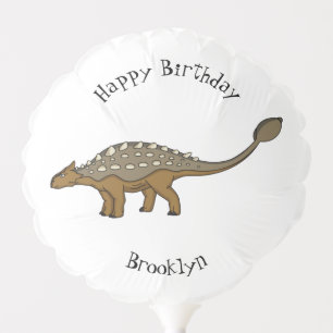 Ankylosaurus armoured dinosaur illustration balloon