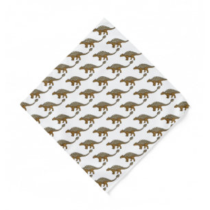 Ankylosaurus armoured dinosaur illustration bandana