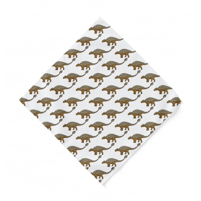 Ankylosaurus armoured dinosaur illustration bandana (Front)