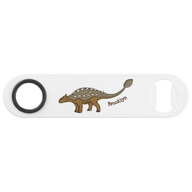 Ankylosaurus armoured dinosaur illustration bar key (Front (Horizontal))