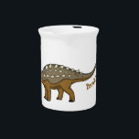 Ankylosaurus armoured dinosaur illustration beverage pitcher<br><div class="desc">This ankylosaurus armoured dinosaur herd is drawn in vector illustration style.</div>
