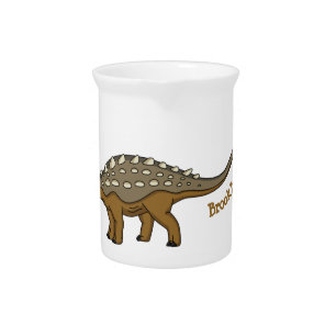 Ankylosaurus armoured dinosaur illustration beverage pitcher