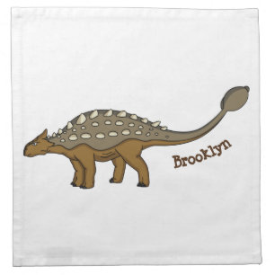 Ankylosaurus armoured dinosaur illustration cloth napkin