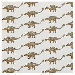 Ankylosaurus armoured dinosaur illustration fabric