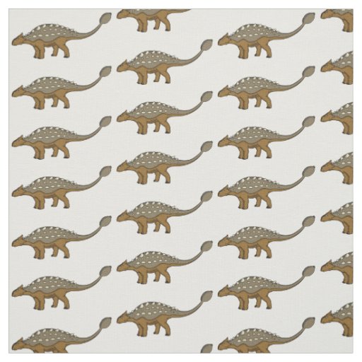 Ankylosaurus armoured dinosaur illustration fabric