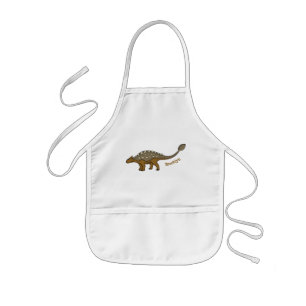 Ankylosaurus armoured dinosaur illustration kids' apron
