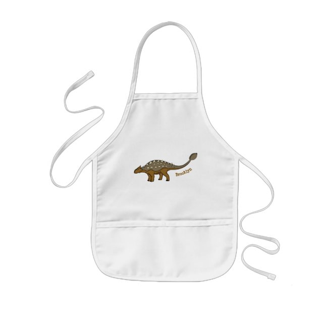 Ankylosaurus armoured dinosaur illustration kids' apron (Front)
