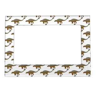 Ankylosaurus armoured dinosaur illustration magnetic frame