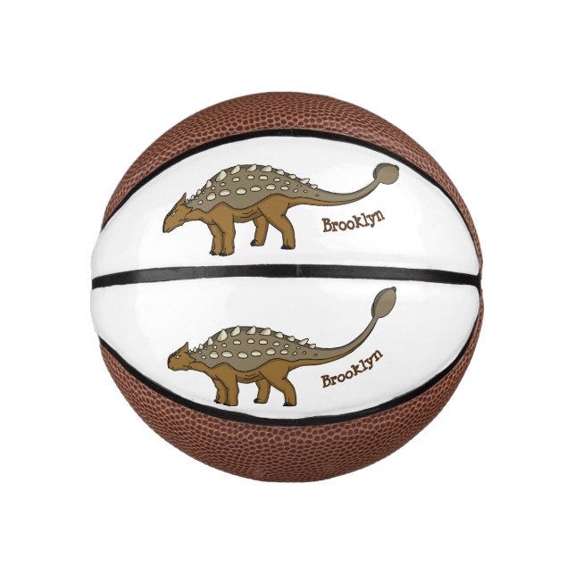 Ankylosaurus armoured dinosaur illustration  mini basketball (Front)