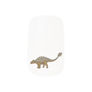 Ankylosaurus armoured dinosaur illustration minx nail art