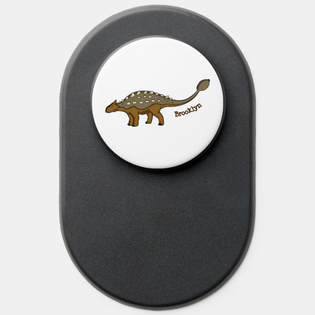 Ankylosaurus armoured dinosaur illustration PopSocket (Popsocket)