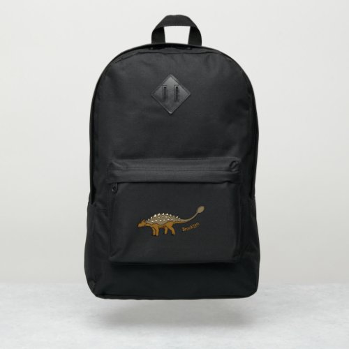 Ankylosaurus armoured dinosaur illustration port authority backpack