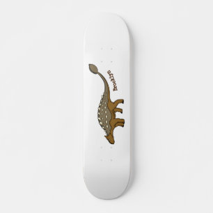 Ankylosaurus armoured dinosaur illustration skateboard