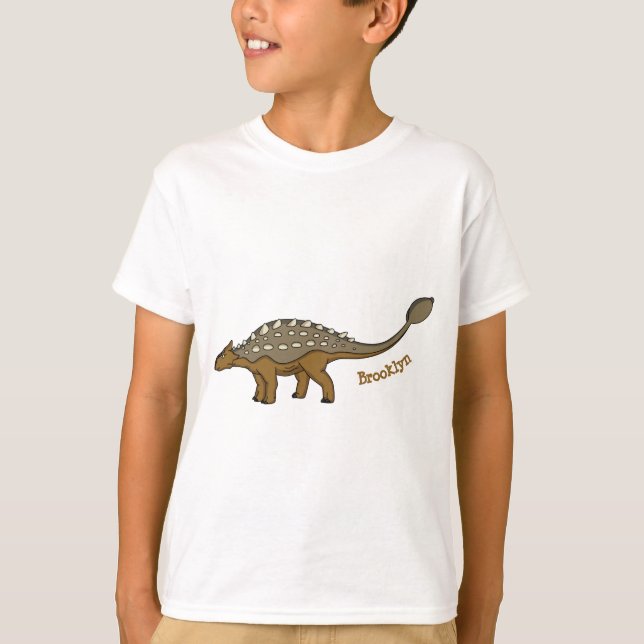 Ankylosaurus armoured dinosaur illustration T-Shirt (Front)