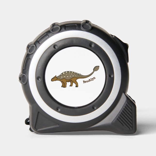 Ankylosaurus armoured dinosaur illustration tape measure (Front)