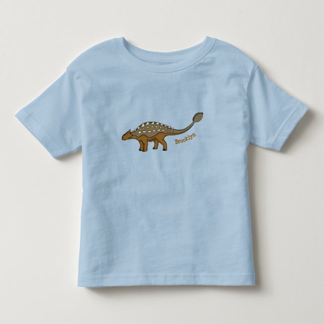 Ankylosaurus armoured dinosaur illustration toddler t-shirt (Front)
