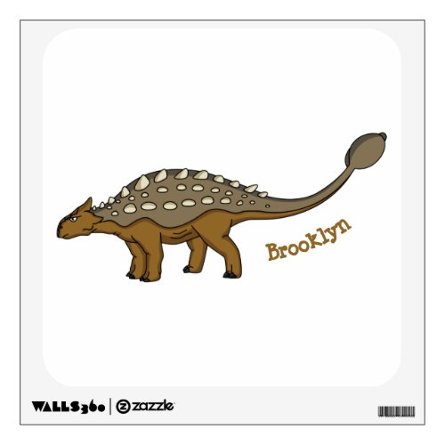 Ankylosaurus armoured dinosaur illustration wall decal