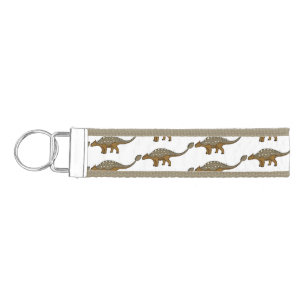 Ankylosaurus armoured dinosaur illustration wrist keychain