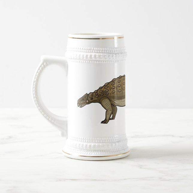 Ankylosaurus cartoon illustration  beer stein (Left)