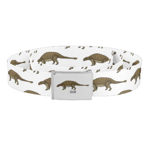 Ankylosaurus cartoon illustration belt