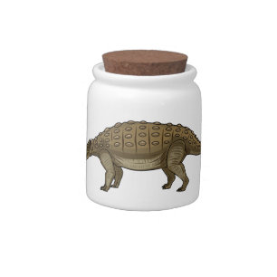 Ankylosaurus cartoon illustration candy jar