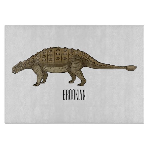 Ankylosaurus cartoon illustration  cutting board
