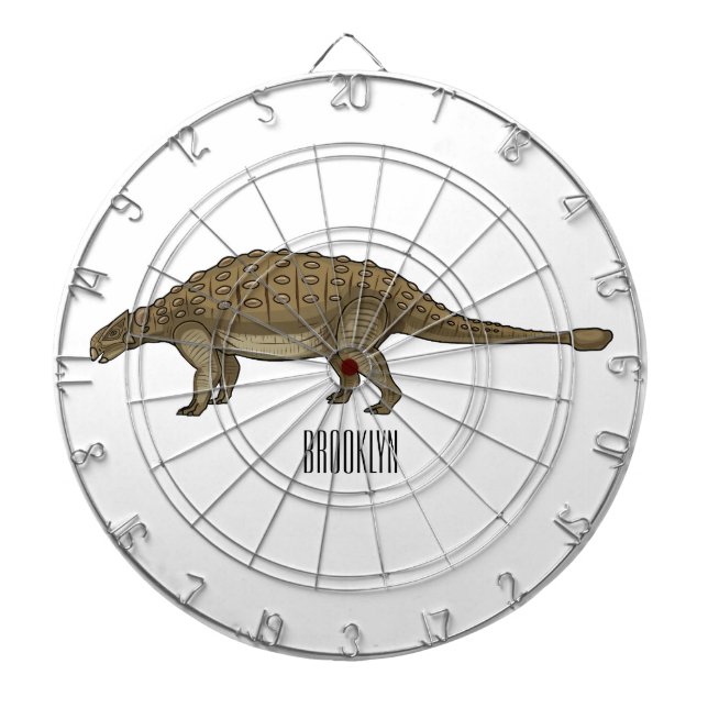 Ankylosaurus cartoon illustration  dart board (Front)