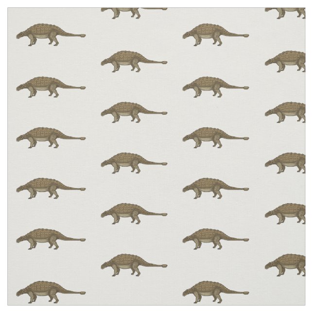 Ankylosaurus cartoon illustration fabric (Swatch)