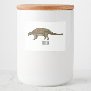 Ankylosaurus cartoon illustration food label
