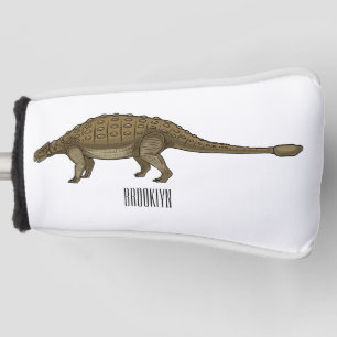 Ankylosaurus cartoon illustration golf head cover