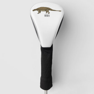 Ankylosaurus cartoon illustration golf head cover
