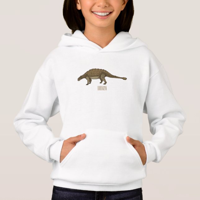Ankylosaurus cartoon illustration  hoodie (Front)