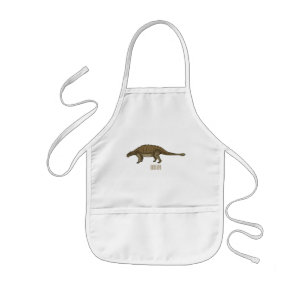 Ankylosaurus cartoon illustration kids' apron