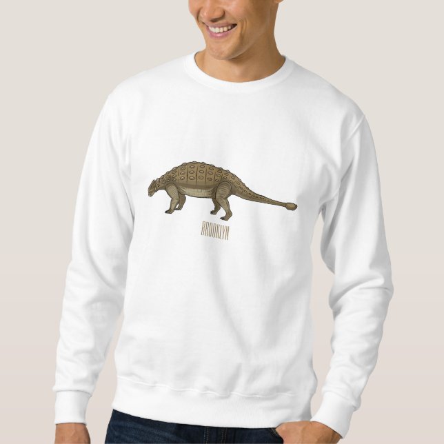 Ankylosaurus cartoon illustration  sweatshirt (Front)
