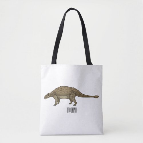 Ankylosaurus cartoon illustration  tote bag