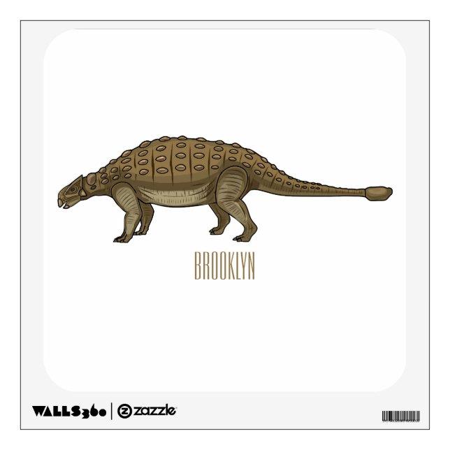 Ankylosaurus cartoon illustration  wall decal (Front)