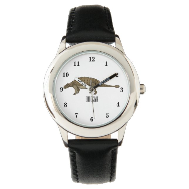 Ankylosaurus cartoon illustration watch (Front)