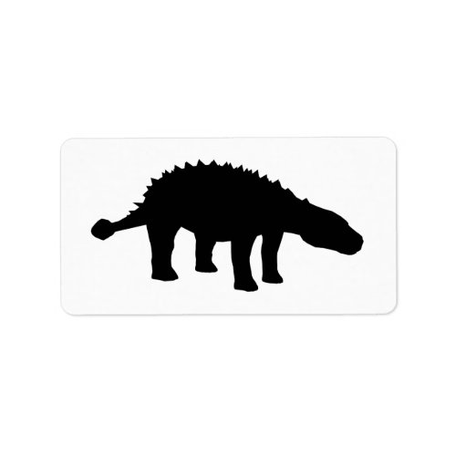 Ankylosaurus Dino Dinosaur Silhouette Label