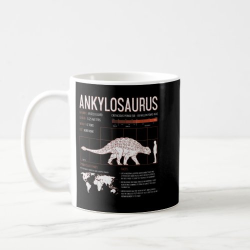 Ankylosaurus Dinosaur Facts T Shirt Mens Womens Ki Coffee Mug