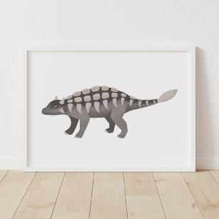 Ankylosaurus Dinosaur Kids Room Poster