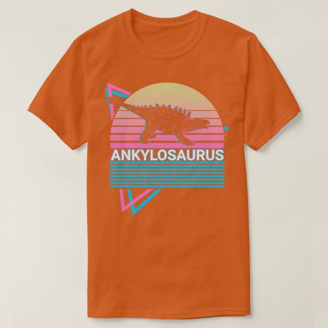Ankylosaurus Dinosaur Retro T-Shirt (Design Front)