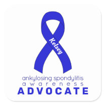 Ankylosing Spondylitis Advocate White Square Sticker