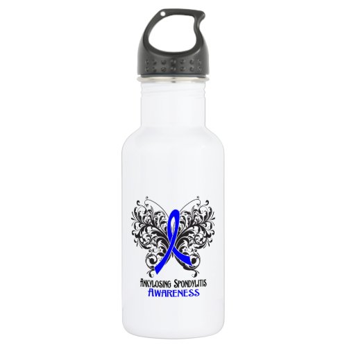 Ankylosing Spondylitis Awareness Butterfly Stainless Steel Water Bottle